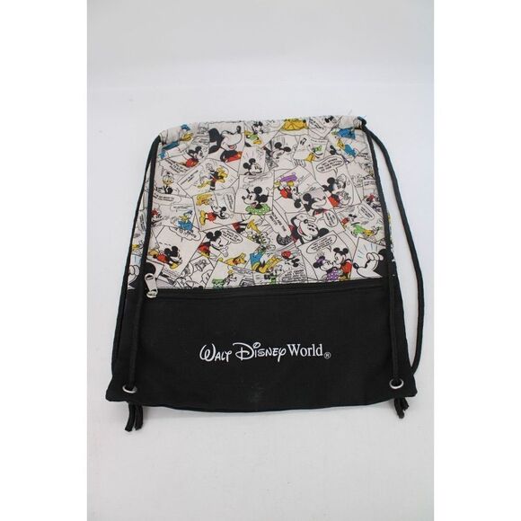 DisneyLand Resort Parks Comic Strip Mickey Mouse Drawstring Cinch Bag Sack Pack - Picture 1 of 7